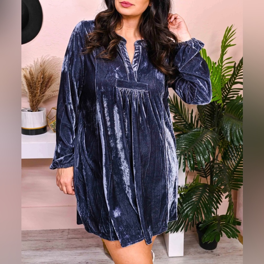 Luxurious Velvet Tunic Dress by Easel